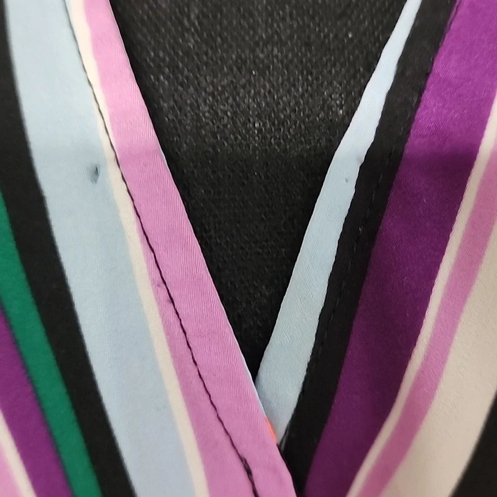 EXPRESS Striped Wrap Blouse - Picture 15 of 16